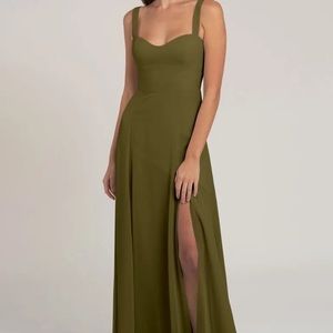 Olive Luxe Chiffon Harris Dress Size 12